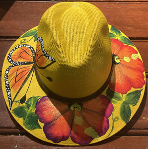 DM1-199 Cowboy Hat Painted Butterfly