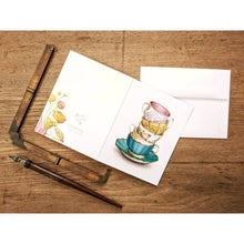 AI1-071 Greeting Note Cards "Teacup Stack"