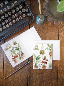 AI1-053 Greeting Note Cards "Crazy Plant Person"