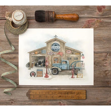 AI1-270 Art Print "Small Town Auto Shop "Huffer's Garage"