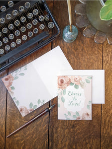 AI1-062 Greeting Note Cards "Cheers To Love"