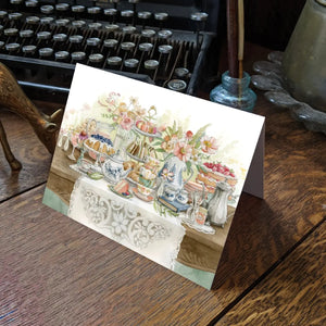 AI1-068 Greeting Note Cards "Garden Tea Party"