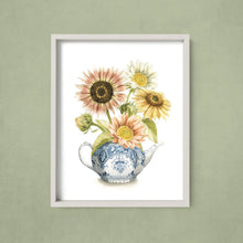 AI1-273 Art Print "Sunflowers in Delft Teapot"