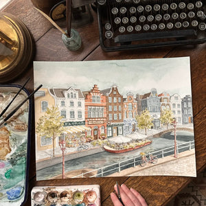 AI1-260 Art Print ""The Netherlands Inspired Fictional Village"