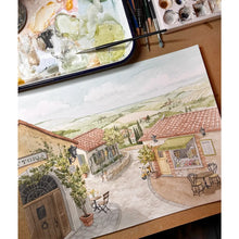 AI1-295 Art Print "Italy Inspired Fictional Village"