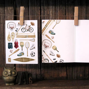 AI1-077 Greeting Note Cards "Sports Fan"