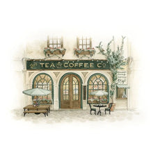 AI1-266 Art Print "Small Town Cafe - "Jo's Tea & Coffee Co"