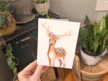 AI1-018 Greeting Note Cards "Deer with Flower Crown"