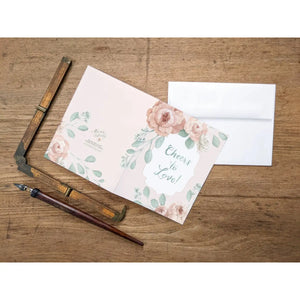 AI1-063 Greeting Note Cards "In Love, We Bloom"