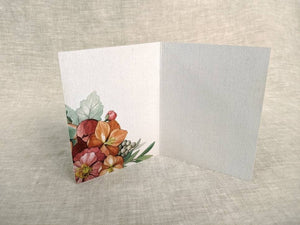 AI1-050 Greeting Note Cards "Peachy Floral with Succulents"
