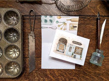 AI1-037 Greeting Note Cards "Small Town Vintage Bakery"