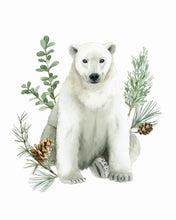 AI1-221 Art Print "Polar Bear with Greenery"