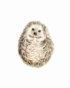 AI1-219 Art Print "Patterned Hedgehog with Leaves "