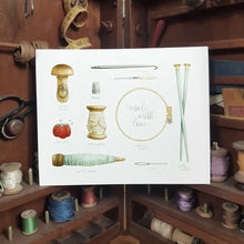 AI1-256 Art Print "Vintage Needlework Tools"