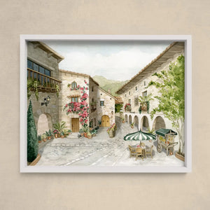 AI1-261 Art Print "Spain Inspired Fictional Village"