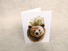 AI1-016 Greeting Note Cards "Brown Bear"