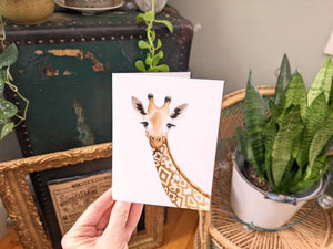 AI1-06 Greeting Note Cards "Giraffe"
