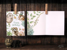 AI1-045 Greeting Note Cards "Woodland Animal Birthday_ HBBD"