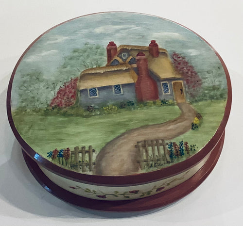 NG1-09 Oval Wooden Jewelry Box Painting