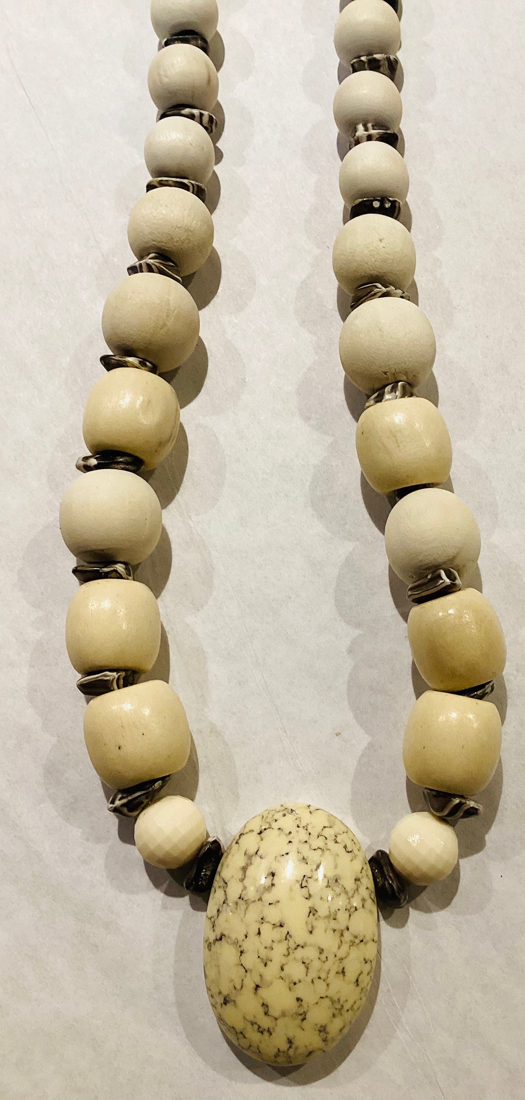 MC2-06 *Long Necklace Wood Beads