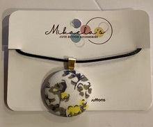 MC1-02 *Fabric Button Pendant Necklace