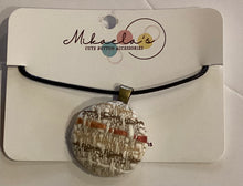 MC1-02 *Fabric Button Pendant Necklace
