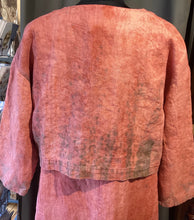 GE1-1587-1 Short Linen Jacket "Madder Red"