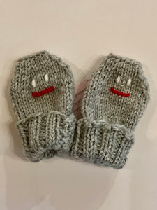 LG1-05 Hand Knitted Baby Mittens