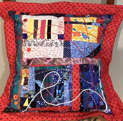 DM2-105 Pillow Patchwork/Boho Stitching