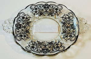 VTED1-138 Antique Cookie Plate w/ Filigree Handles