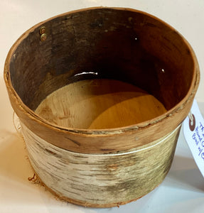 TA1-006 Hand Crafted Birch Bark Bowl w/ Oak Base & Copper Rivets