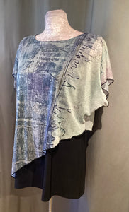 RB1-029  YoKo Cape Tunic Top _ Mist