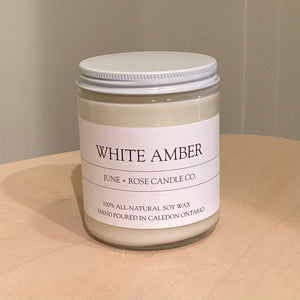 JR1-013 White Amber Candle