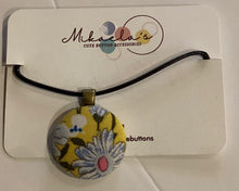 MC1-02 *Fabric Button Pendant Necklace