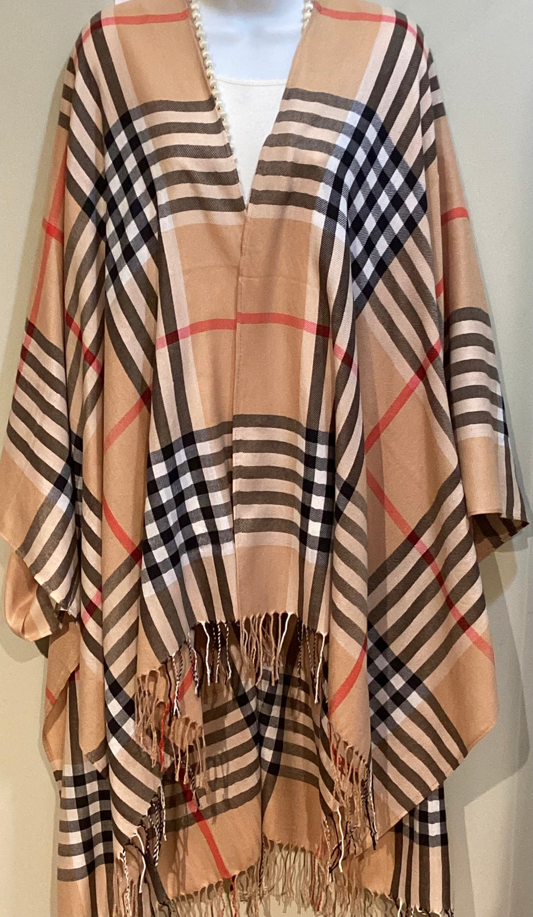 SP1-104 *Cashmere Plaid Long Kimono