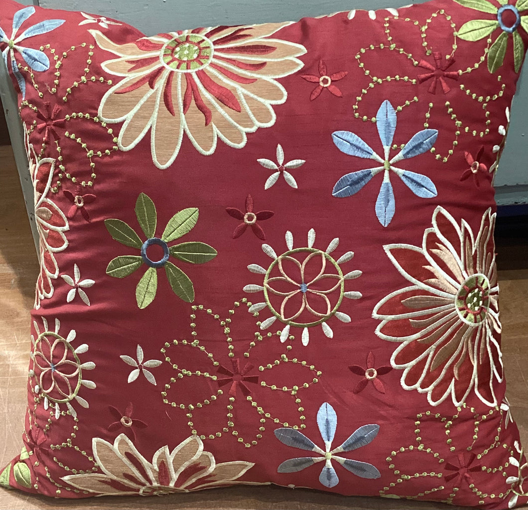 VTLD1-72 Embroidered Cushion w Down Feather Filler