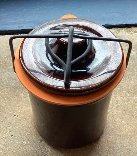 VTED1-201 Glazed Butter/Cheese Stoneware Jars