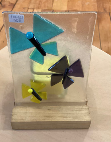 LD2-010 Fused Glass Tea light/Candle Holder 