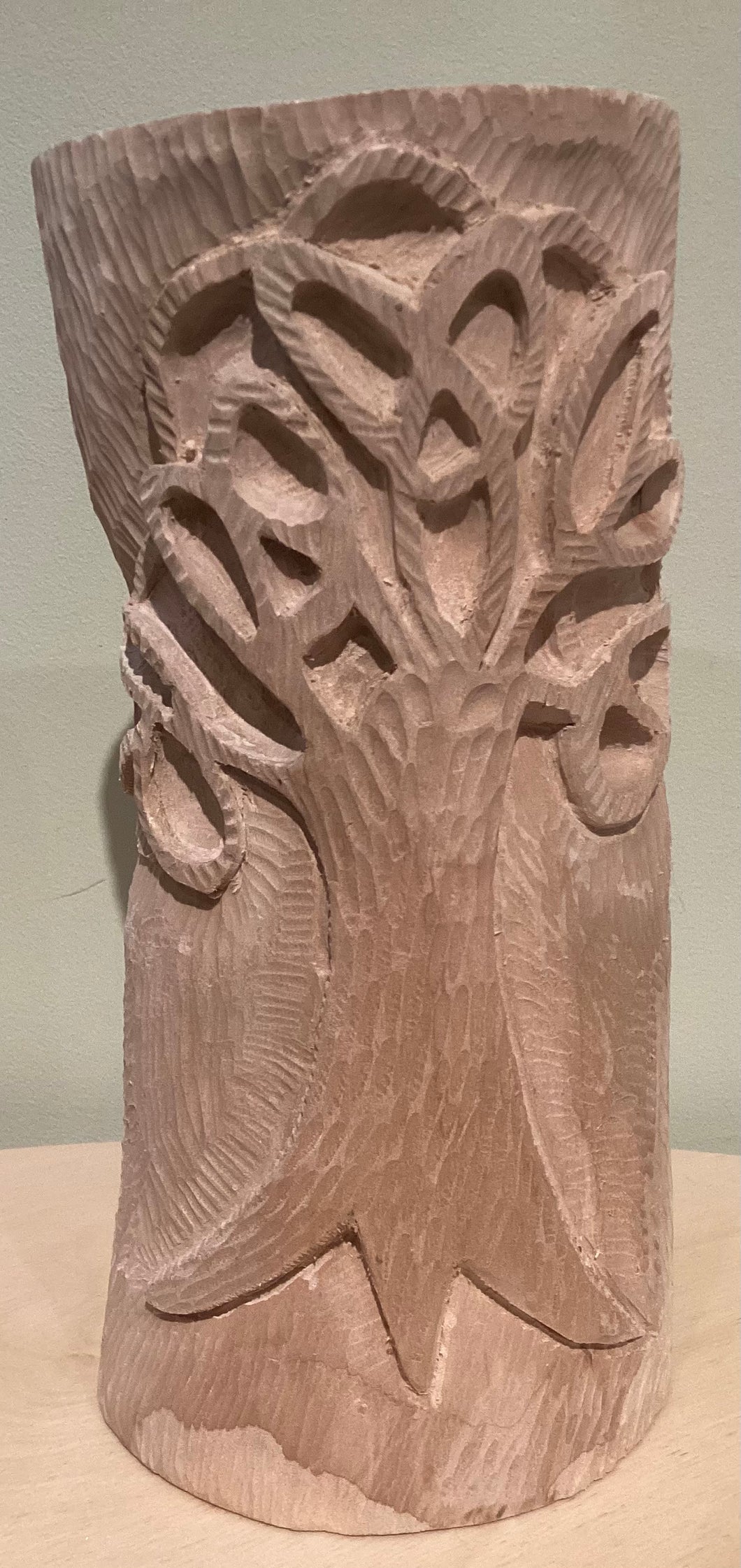 BJ1-032  Artwork Wood Carved Tree of Life