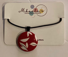 MC1-02 *Fabric Button Pendant Necklace