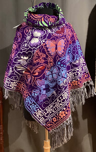 DM1-212 Turtle Neck Poncho Butterfly