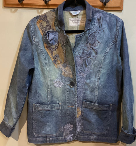 DM2-139 Denim Jacket Art Nouveau Style