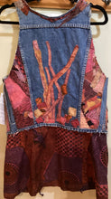 DM2-210 Long Denim & Red Vest