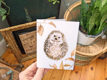 AI1-011 Greeting Note Cards "Patterned Hedgehog"