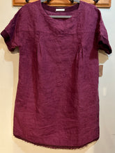 GE1-1573 Short Sleeve Linen Tunic Dress