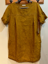 GE1-1573 Short Sleeve Linen Tunic Dress