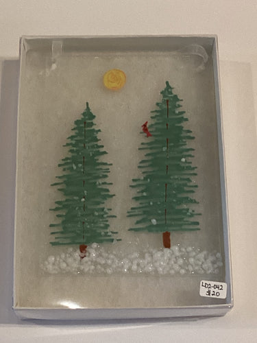 LD2-042 *Winter Fused Glass Hanger