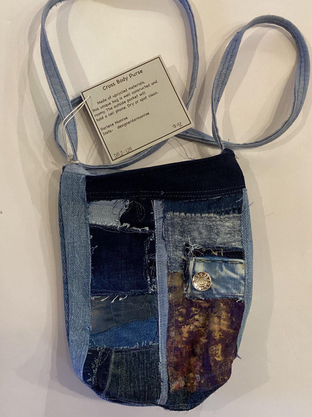 DM2-129 Denim Cross Body Purse