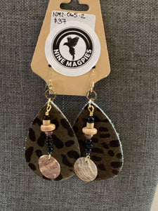 NM2-065 Earrings Dangle -Animal Prints