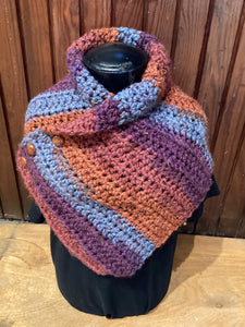 MN1-005 Button Scarf Crochet Cowl